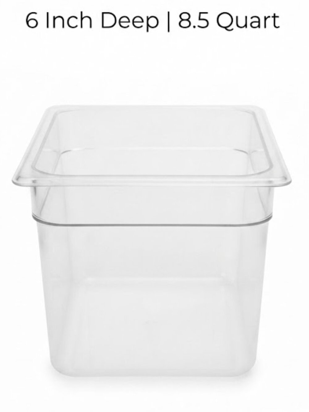Vigor Commercial Grade Clear Food Pan Container Half Size 6 Inch Deep
